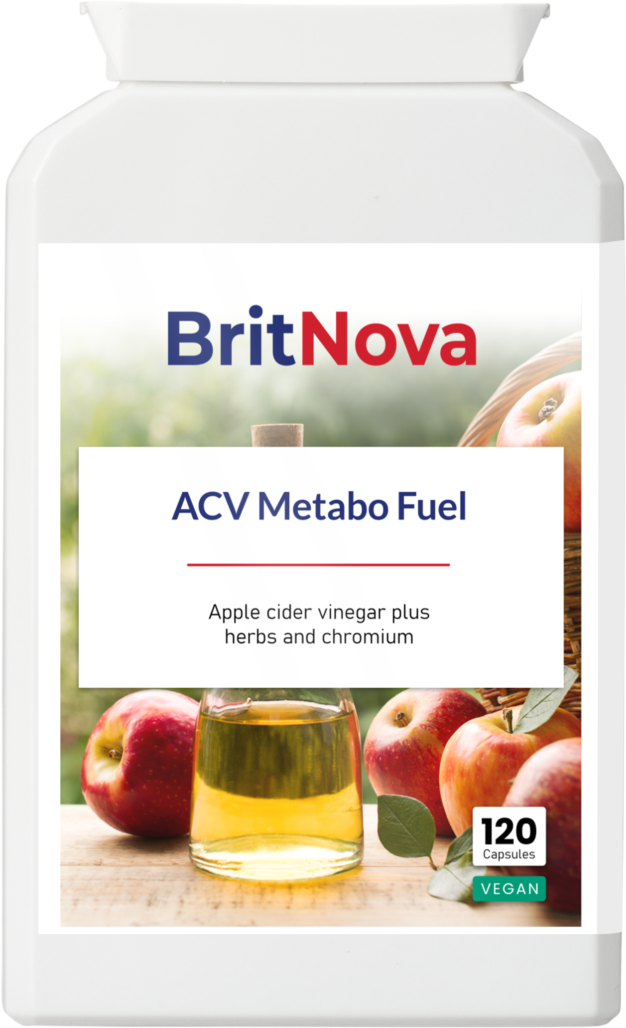 BritNova ACV Metabo Fuel – Apple Cider Vinegar Complex (120 Capsules)